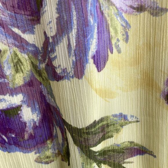 Susan Graver Yellow Floral Blouse - Picture 11 of 11